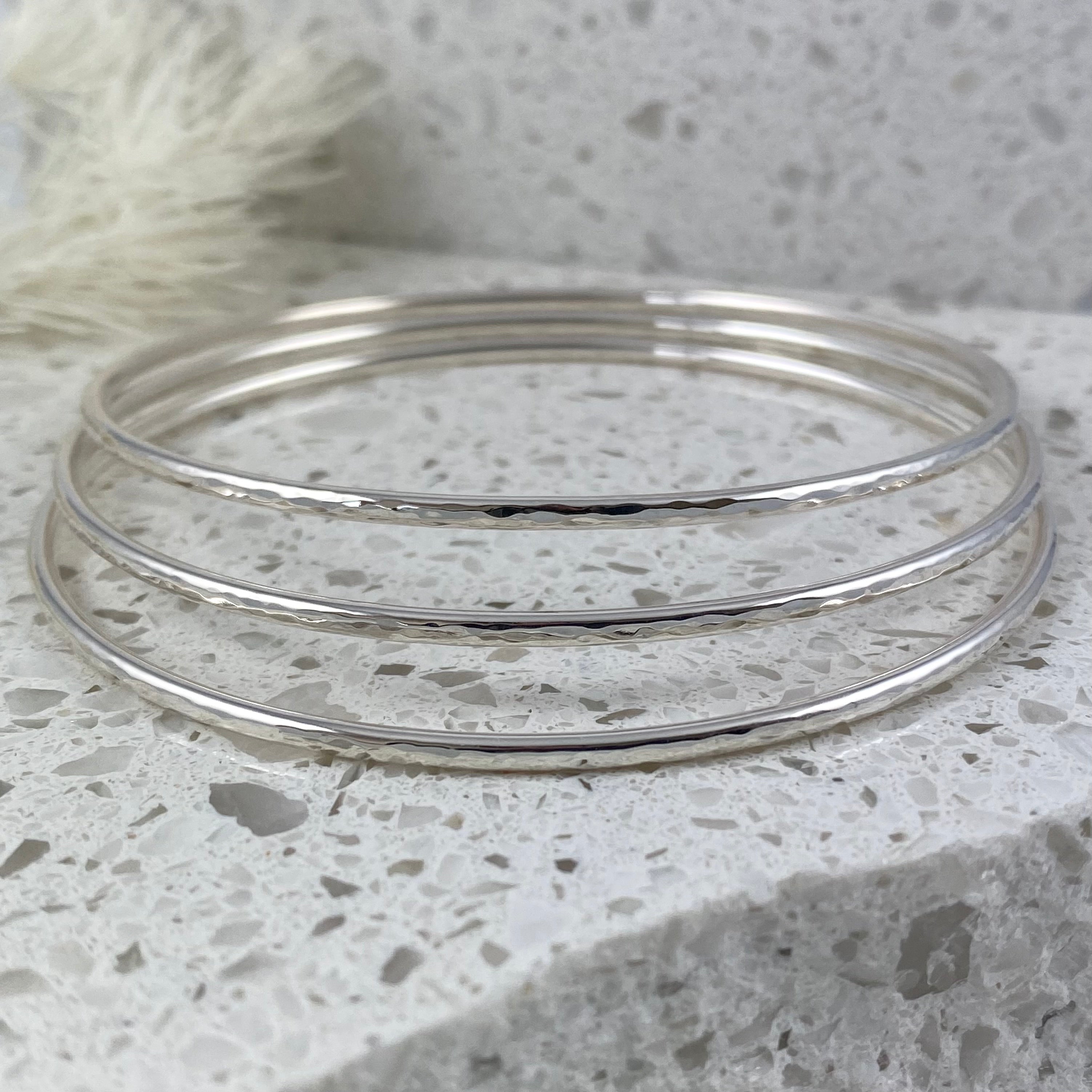 Real sterling store silver bangles