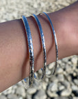 Round Hammered Bangle Bracelet - Ativa Jewellery