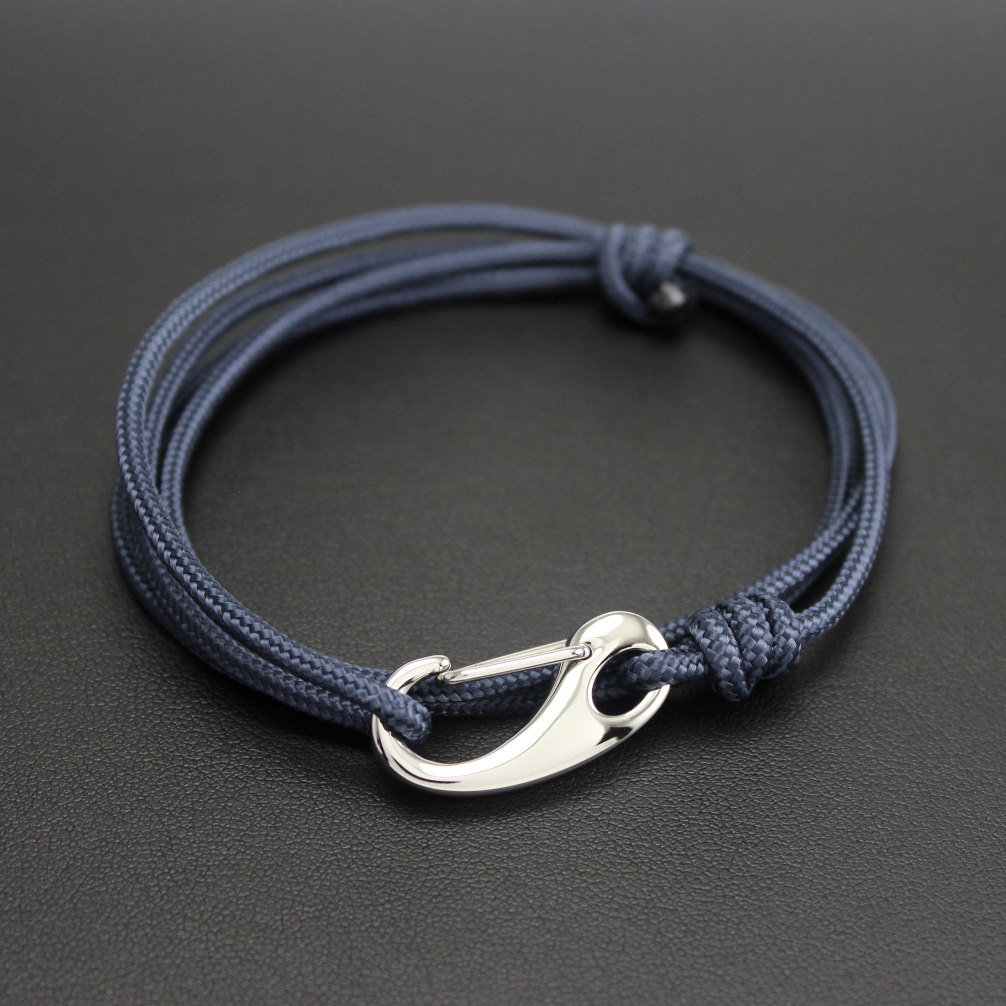 Mens | Tactical Cord + Stainless Steel Bracelet in Navy
