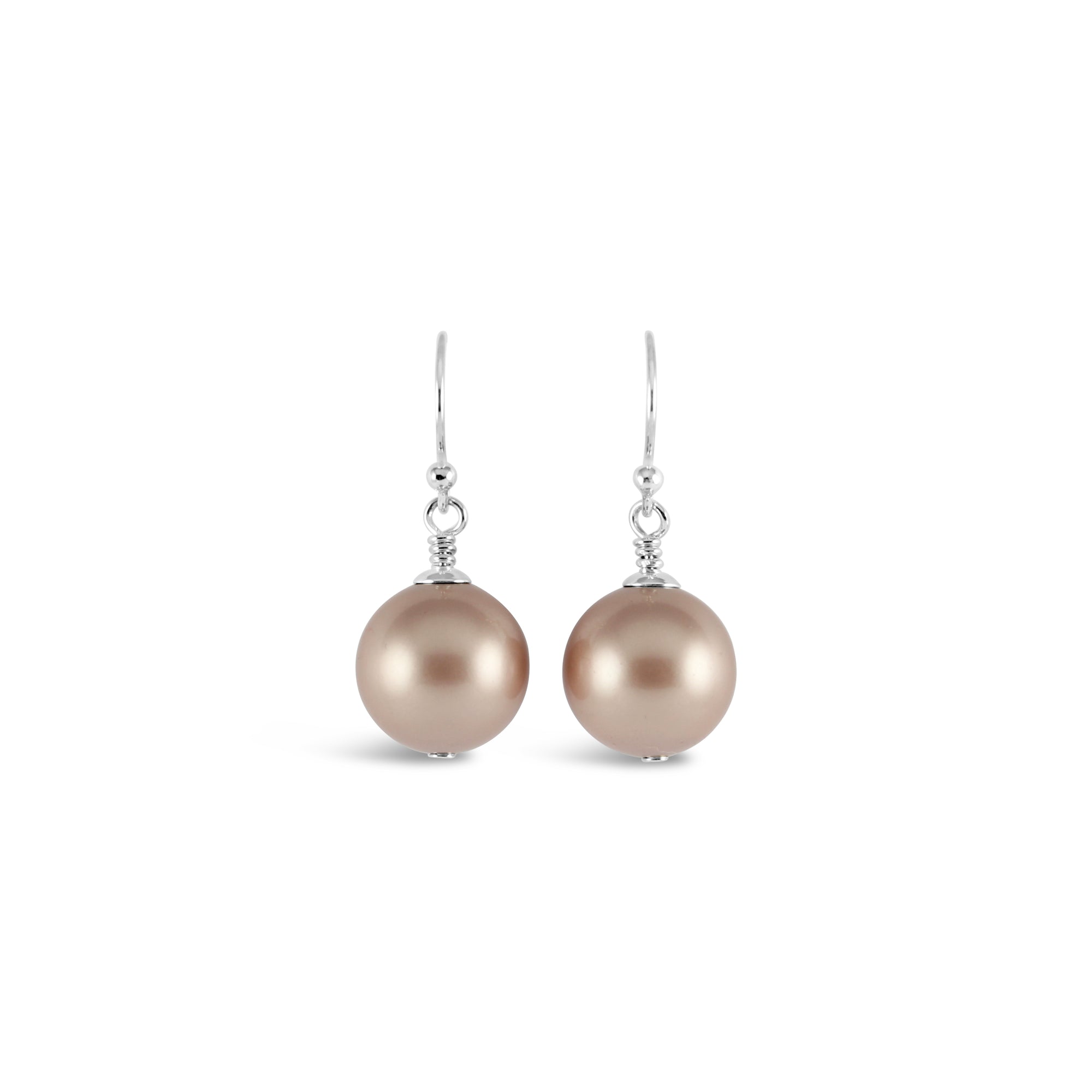 Vogue Sterling Silver Bud Drop Pearl Earrings (Almond)