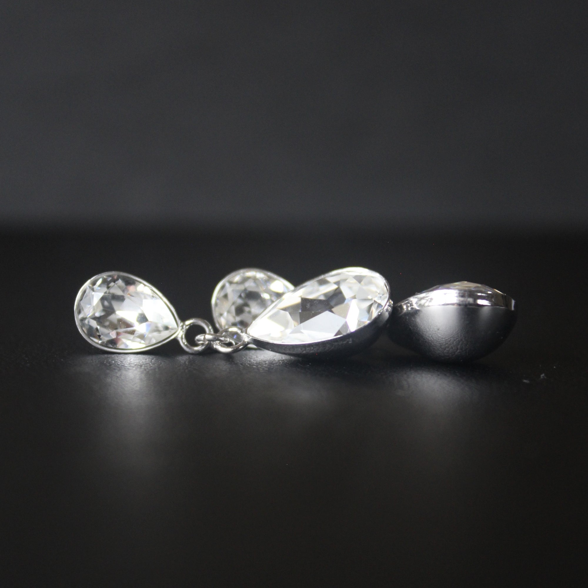 Ceroc Crystal Tear Droplet Stud Earrings