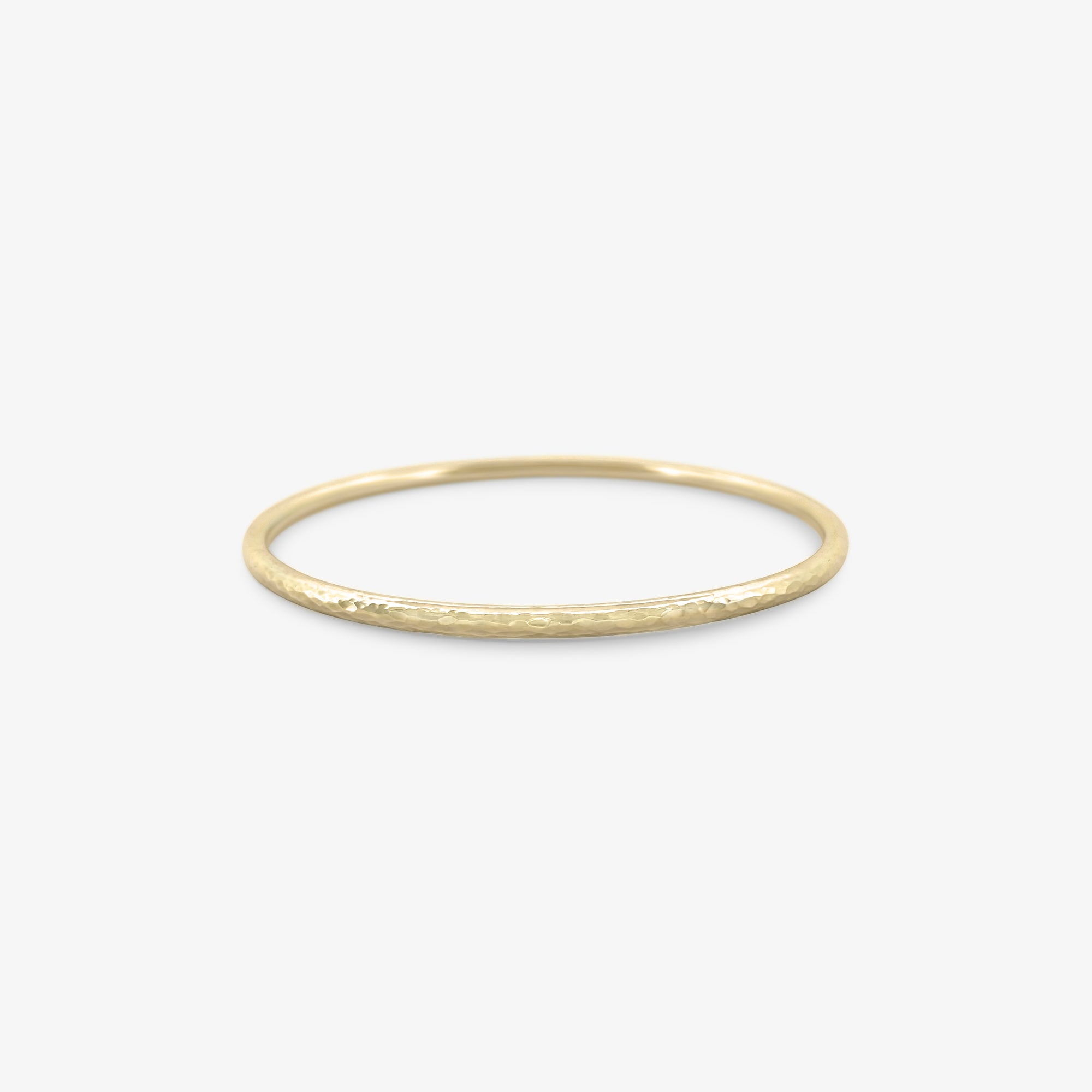 Classic Hammered Round Bangle (3mm wide) - Ativa Jewellery
