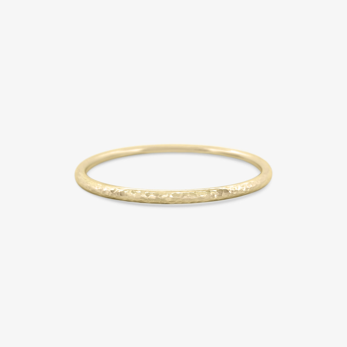 Statement Hammered Round Bangle (4mm wide) - Ativa Jewellery
