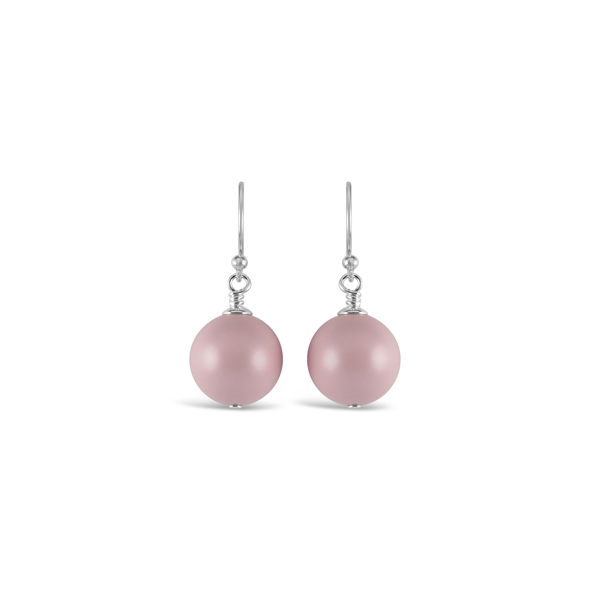 Ballet Bud Drop Pearl Earrings (Pastel Pink)