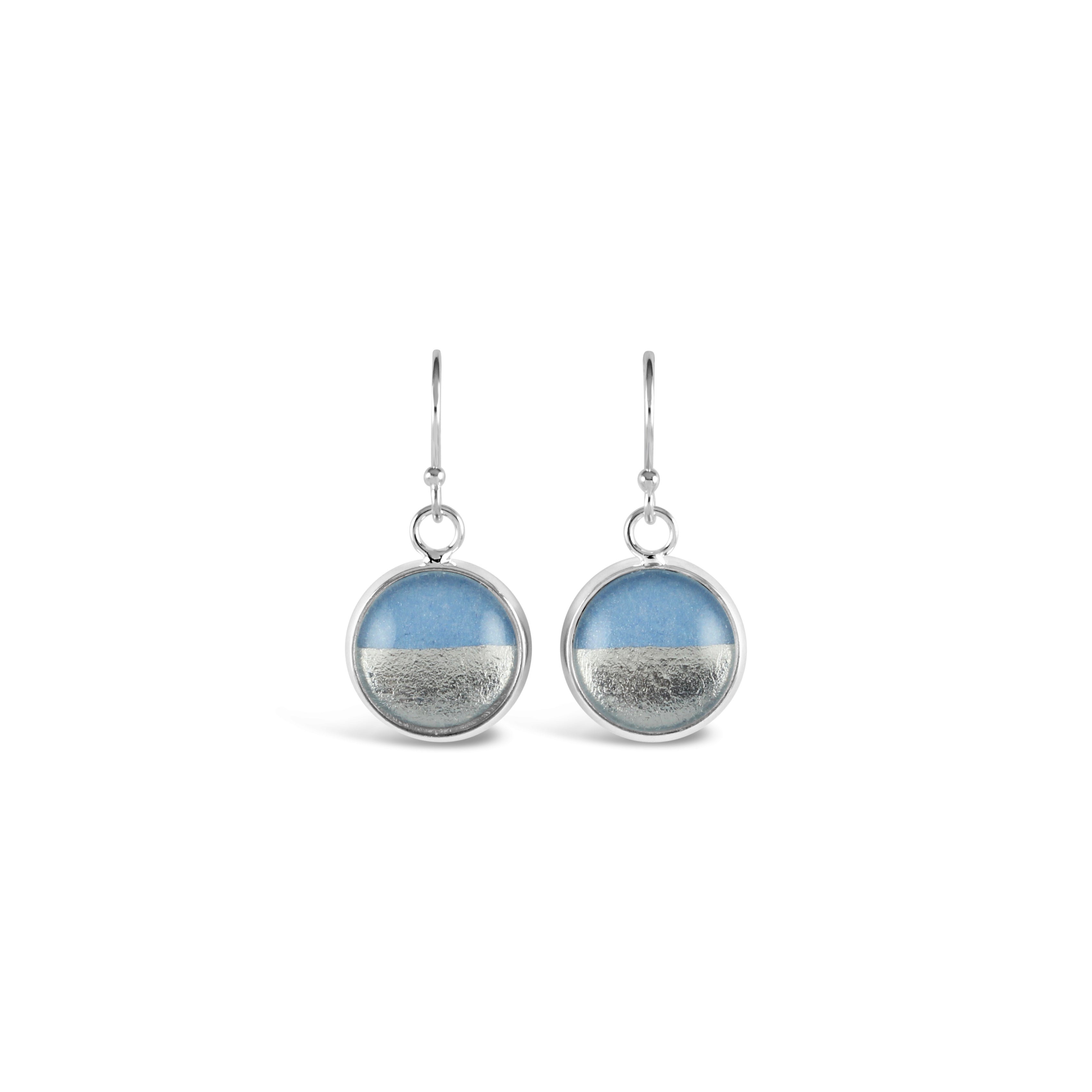 Samba Silver Linings Drop Earrings Silver Baby Blue New