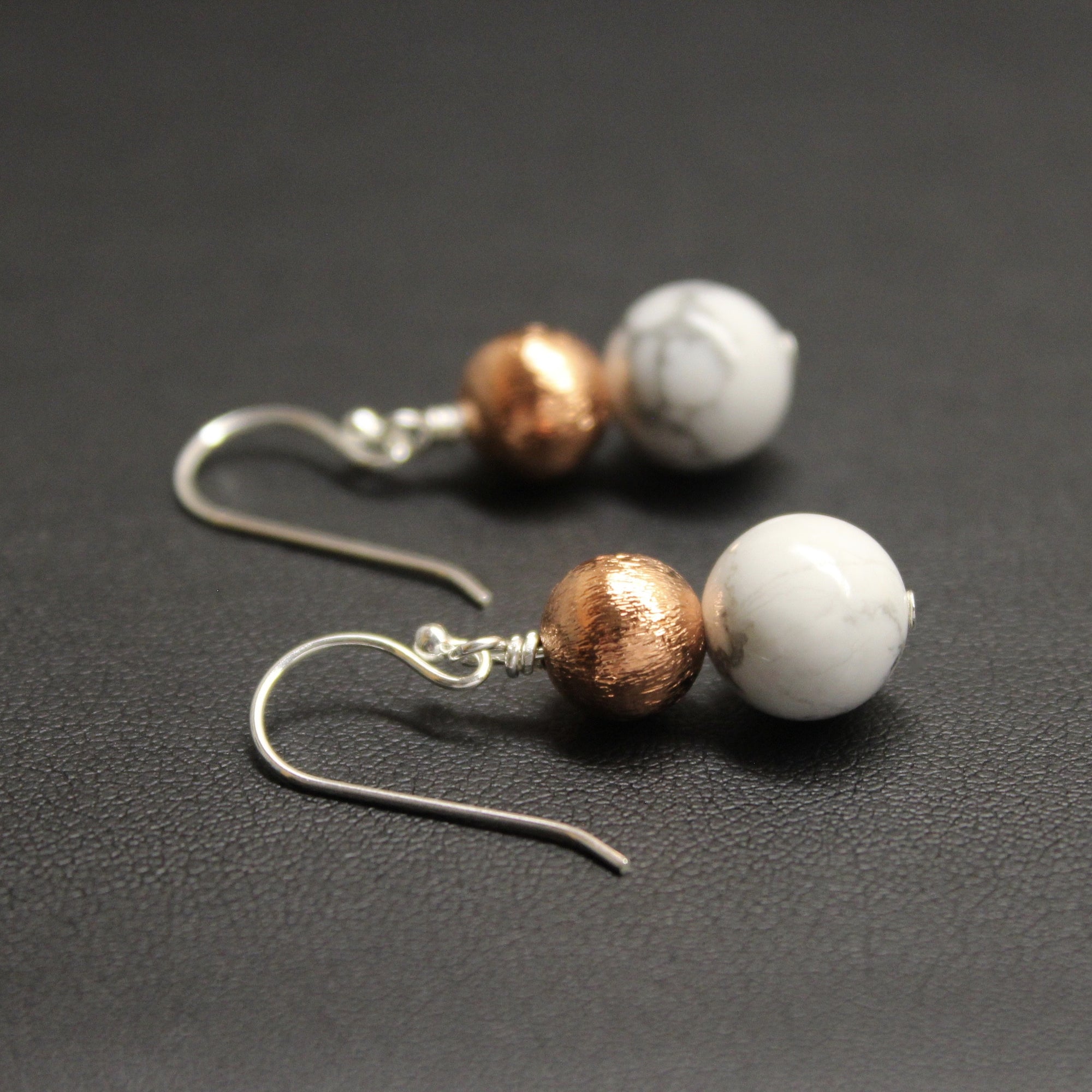 Bolero Copper &amp; Marble Howlite Duo Earrings