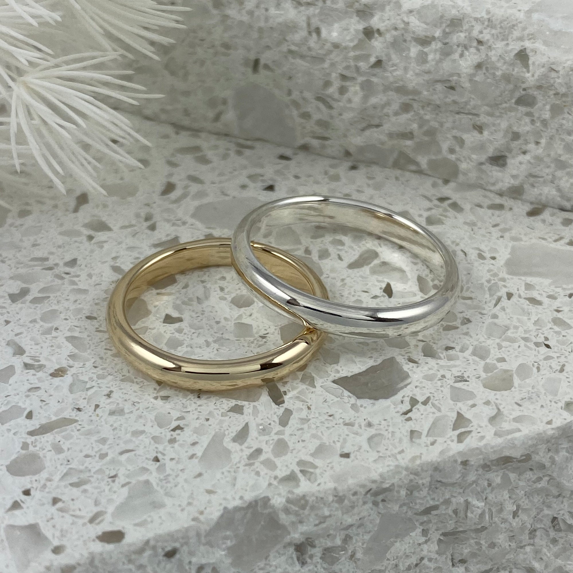 Slightly Rounded Ring Band Classic Rounded Ring Band – Ativa Jewellery